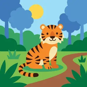 Cute Tiger Cub Portrait